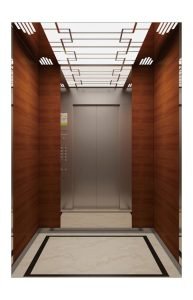 HD-J2010 Mirror stainless steel, wood finish cabin for lift